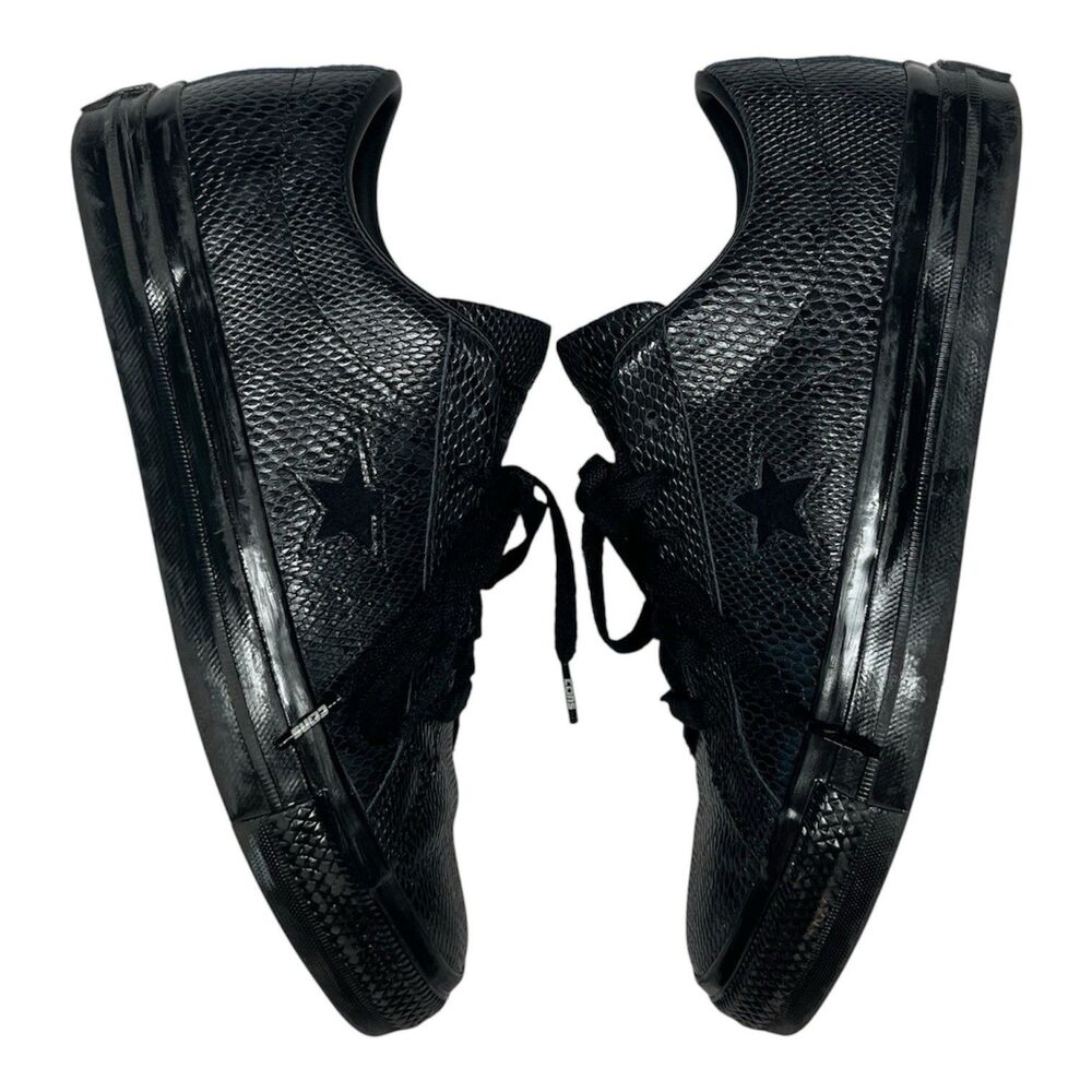 Converse One Star Low Black Snakeskin Sneakers